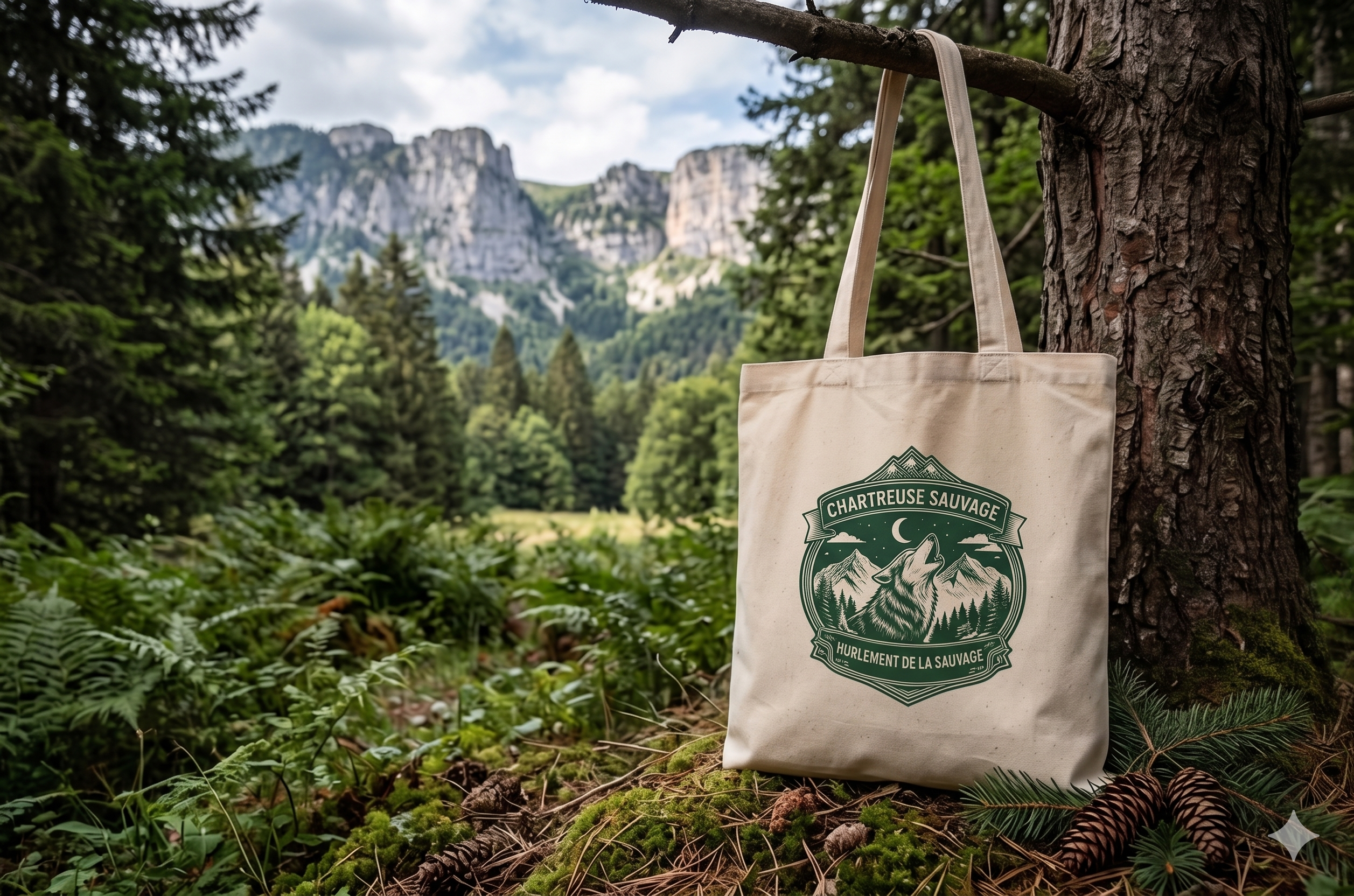 Tote bag Loup